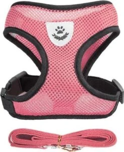 Merkloos Kattentuigje - Kattenharnas - Kattentuig Met Looplijn - Hondentuigje - Hondenharnas - Roze - Maat S -Dieren Product Winkel 983x1200 1