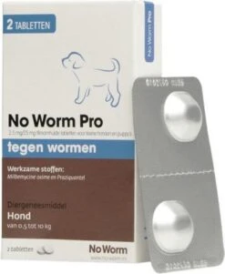 Emax Exil No Worm Pro - Puppy - 2 Tabletten -Dieren Product Winkel 985x1200 3