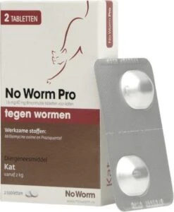Exil No Worm Pro - Kat - 2 Tabletten -Dieren Product Winkel 988x1200