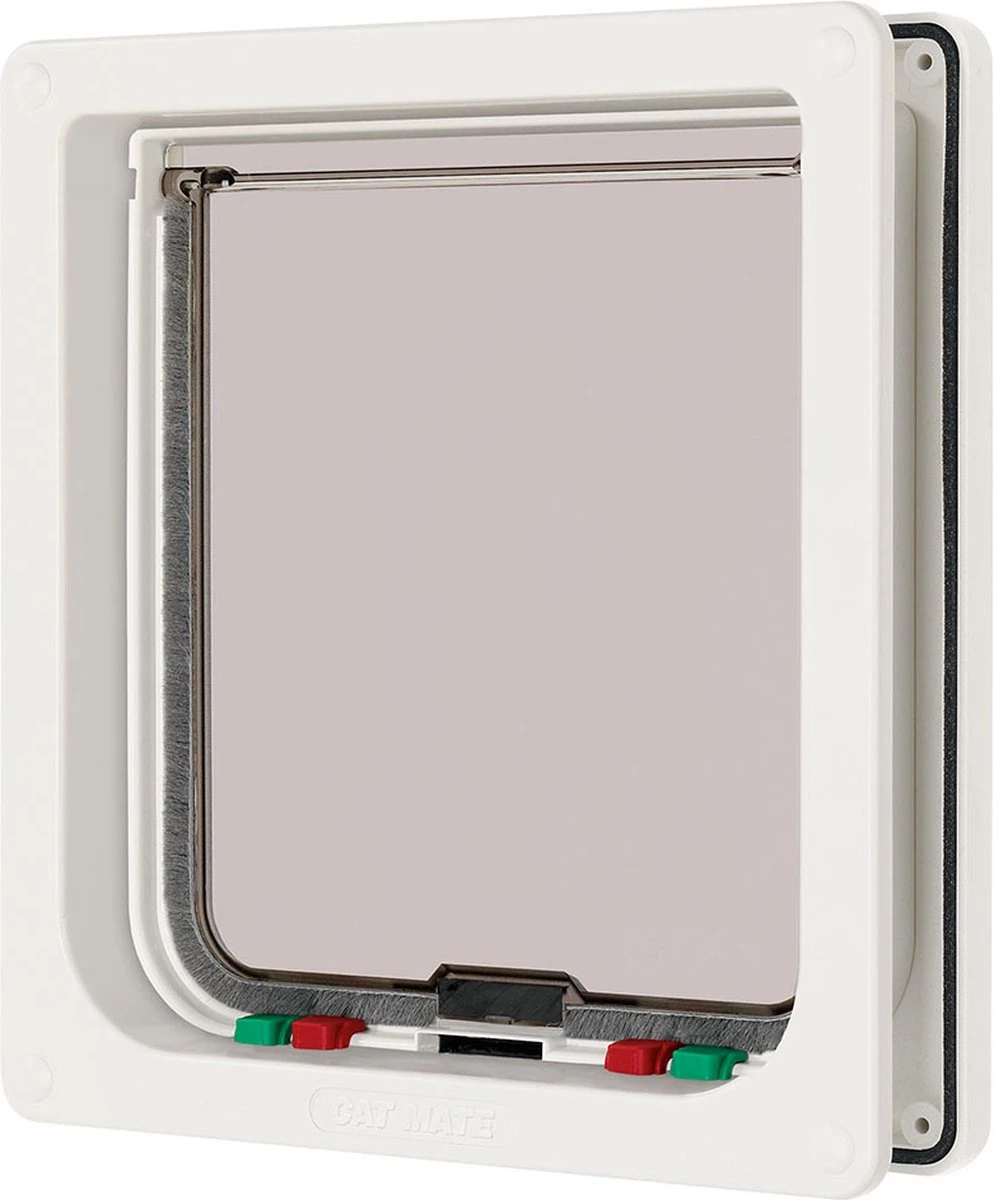 Cat Mate Kattendeur Groot Met Vierwegsluiting En Extra Vergrendeling - Wit 1 Cat Mate Kattendeur Groot Met Vierwegsluiting En Extra Vergrendeling - Wit