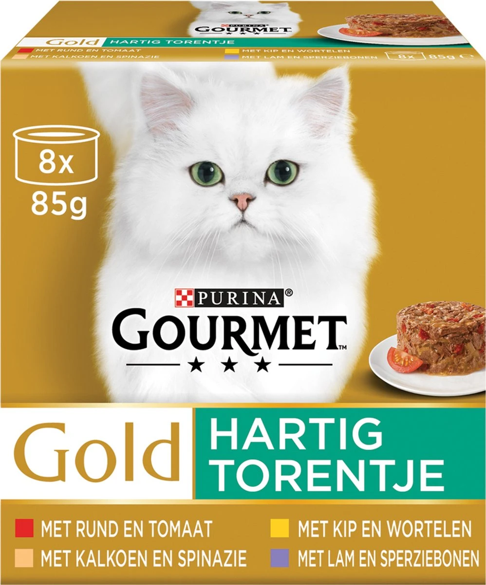 Gourmet Gold Hartig Torentje - Kattenvoer Natvoer - Vlees Met Groente Mix - 48 X 85 G 1 Gourmet Gold Hartig Torentje - Kattenvoer Natvoer - Vlees Met Groente Mix - 48 X 85 G
